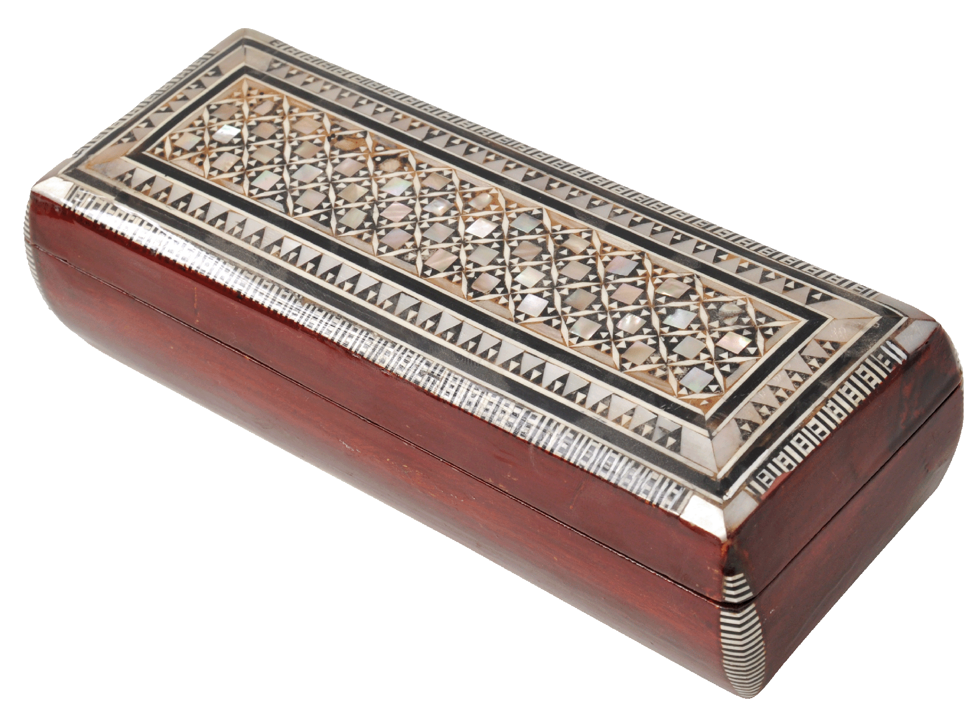 Egyptian Mosaic Jewelry Trinket Box Mother of Pearl BX8 - Click Image to Close