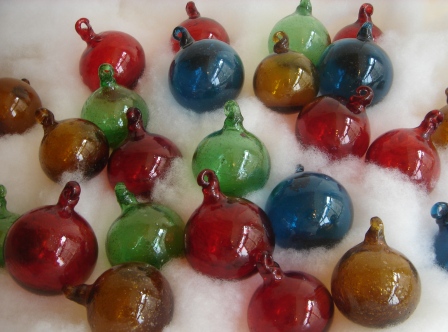 Mix Color Crackle Glass Ornaments