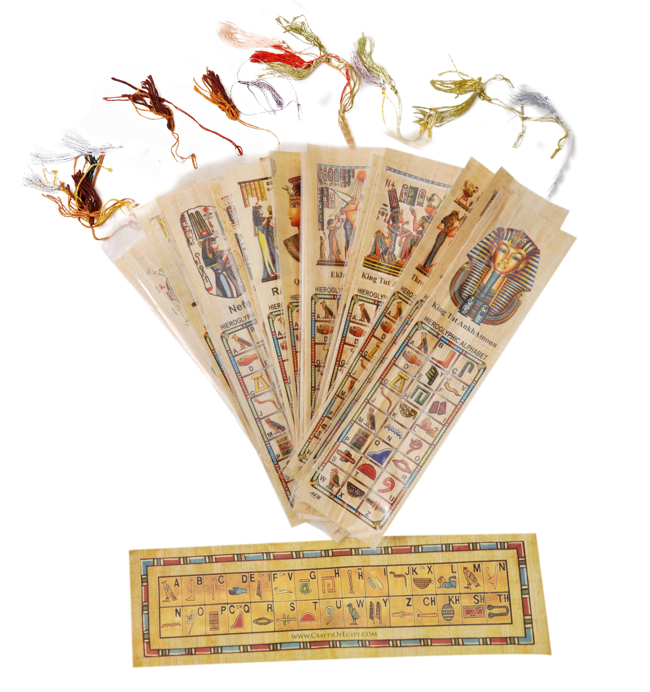 10 LARGE EGYPTIAN PAPYRUS BOOK MARKS WHOLESALE LOT
