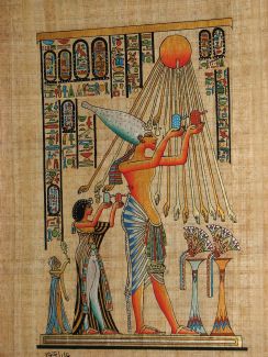 Akhnaton Worshiping God Aton Akhnaton Worshiping God Aton
