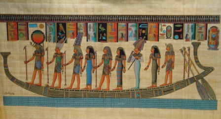 THE BOAT OF THE GODS PAPYRUS EGYPTIAN - Click Image to Close