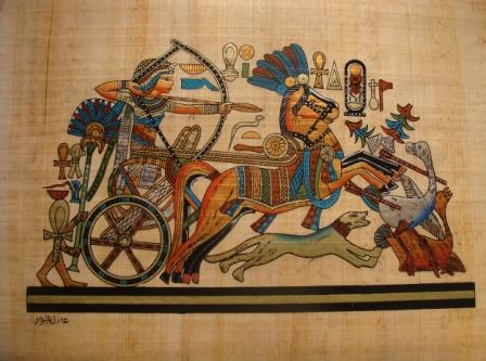 Tut In His Chariot To Hunt the Birds - Click Image to Close