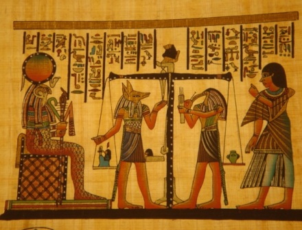 Horus Judgment Egyptian Papyrus 157E - Click Image to Close