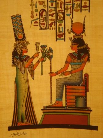 Nefertary and Isis Egyptian Papyrus 60D - Click Image to Close