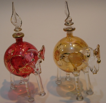 Elephant Shape Glass Perfume Bottle