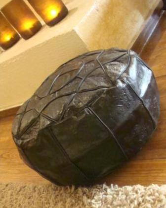 Egyptian Handmade ottoman leather Pouf - Click Image to Close