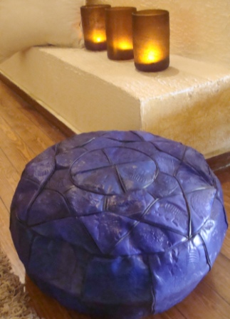 Egyptian Handmade ottoman leather Pouf - Click Image to Close