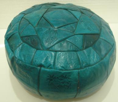 Egyptian Handmade ottoman leather Pouf