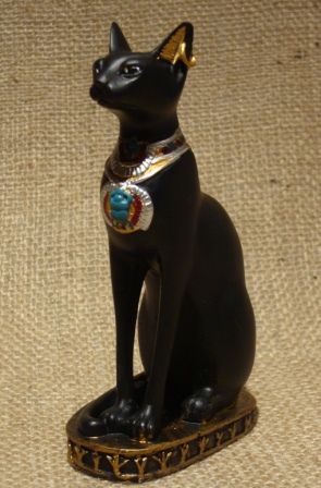 Large EGYPTIAN BASTET CAT STATUE figurine museum